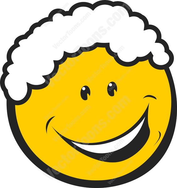 565x600 White Curly Hair Smiling Yellow Emoticon Cartoon Clipart