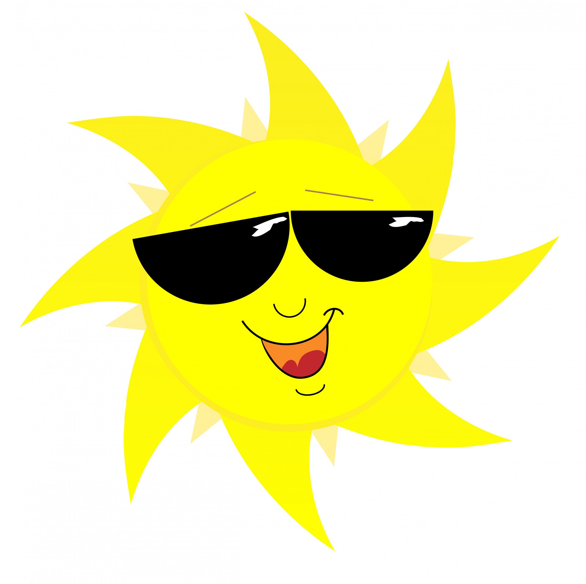 1920x1913 Smiling Sun Face In Sunglasses Free Stock Photo