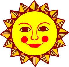 236x232 Sun Face Clipart