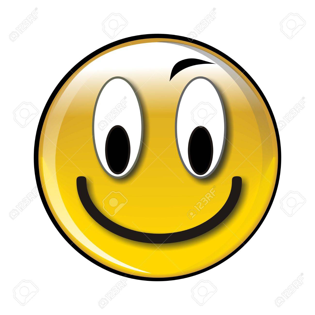 1300x1300 Happy Smiley Face Button Or Icon Isolated On White Background