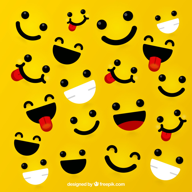 626x626 Yellow Background With Expressive Faces Vector Free Download