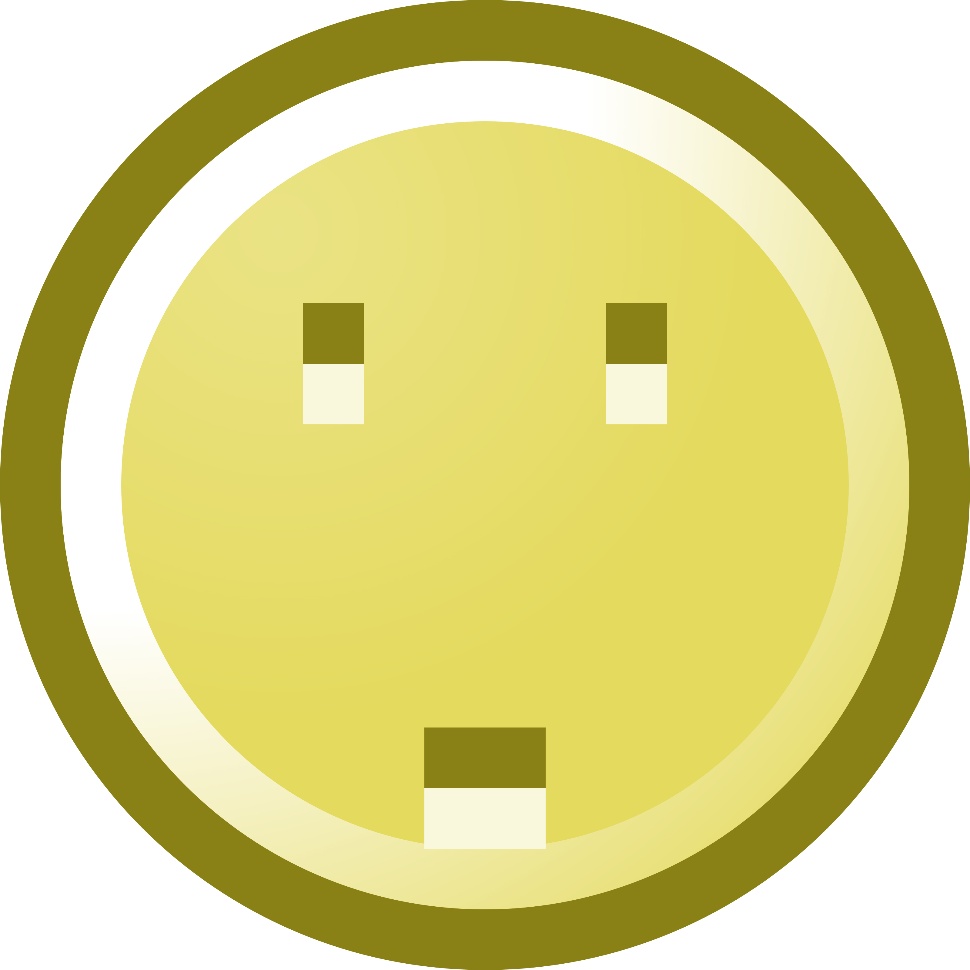 3200x3200 Worried Smiley Face Clip Art Illustration