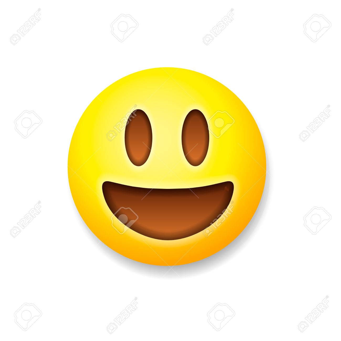 1299x1300 Emoticon Laughing, Smile Symbol, Isolated On White Background