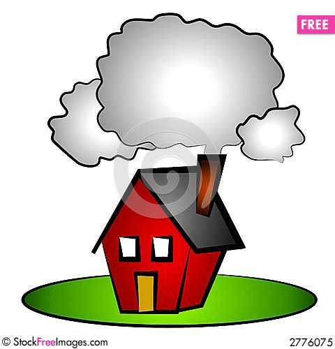 480x500 Hosue Clipart Chimney