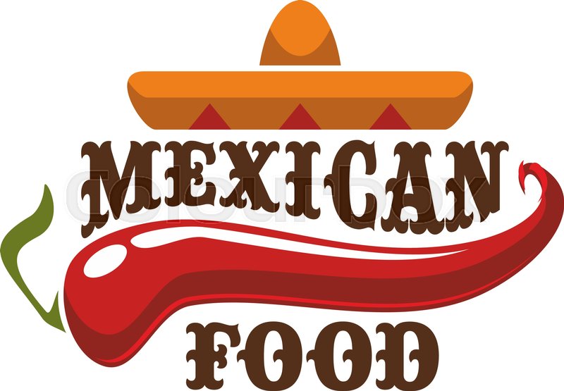 800x555 Mexican Spicy And Hot Traditional Food Icon. Badge For Mexican