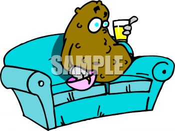 350x262 Couch Potato Eating A Snack