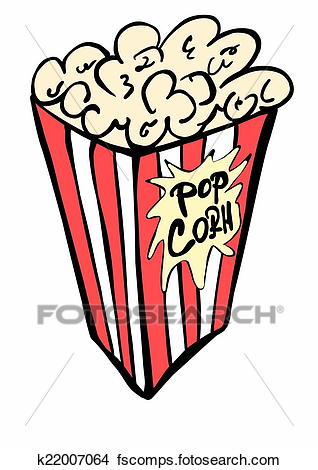 318x470 Drawings Of Doodle Paper Bag Full Of Popcorn K22007064