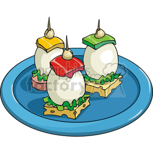 300x300 Royalty Free Snack Tray 383095 Vector Clip Art Image