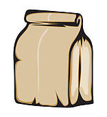 156x170 Snack Bag Clip Art