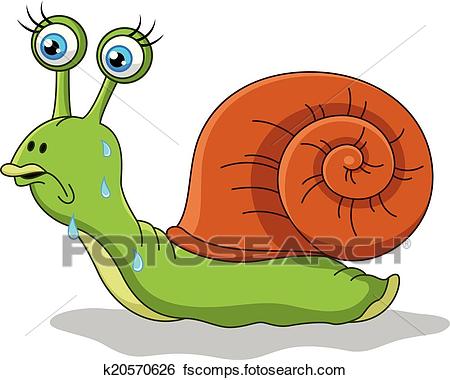 450x380 Clip Art Of Snail Cartoon K20570626