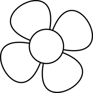 300x300 Flowers Black And White Clipart