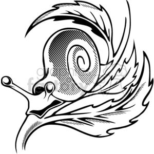 300x300 Royalty Free Snail Tattoo Design 375441 Vector Clip Art Image