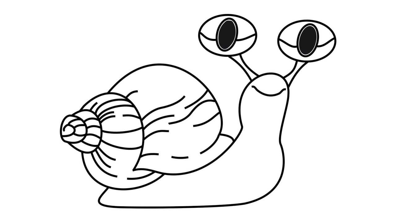 1280x720 How To Draw A Snail