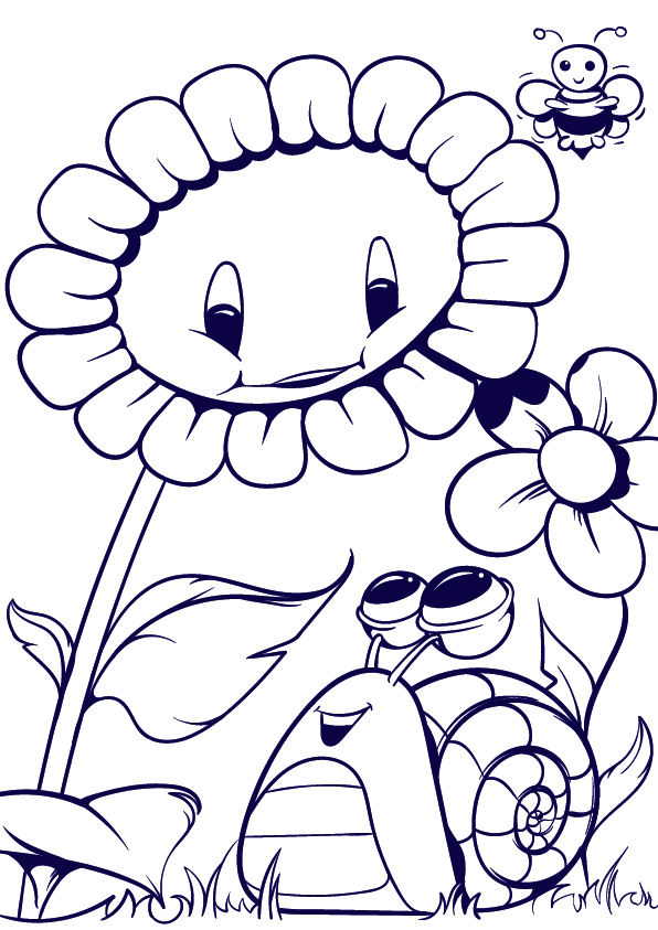 596x843 Learn How To Draw A Sunflower And A Snail