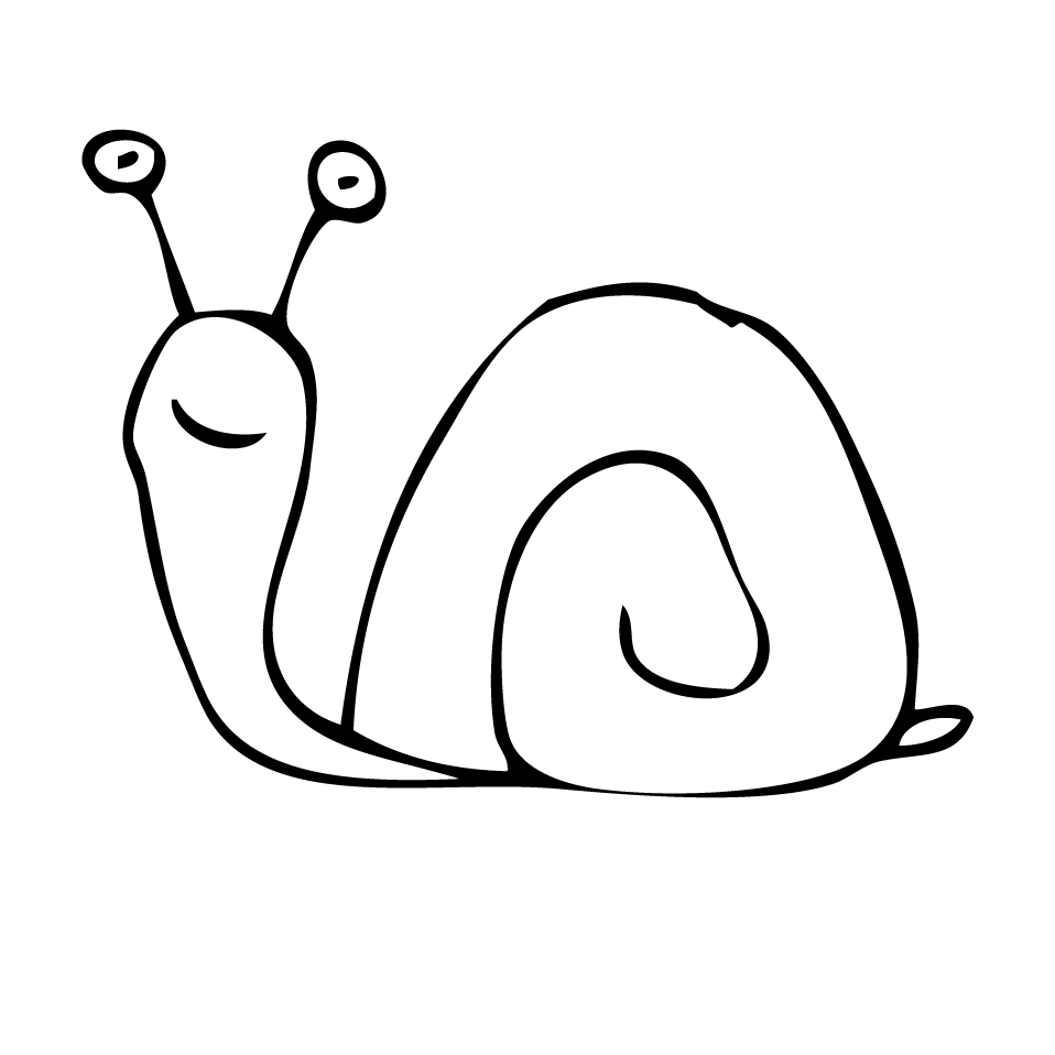 958x958 Snail Clipart Line Drawing