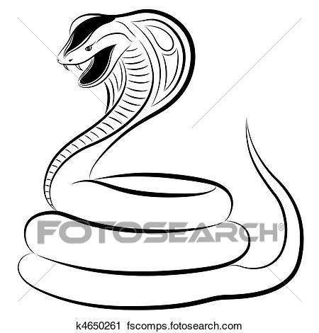 450x470 Clipart Of Snake, Cobra K4650261