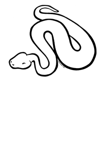 200x300 Snake Clipart Black And White