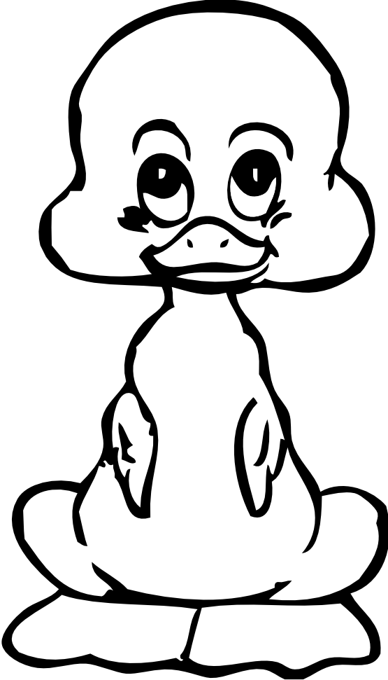 555x971 Clip Art Baby Duck Black White Line Art Svg