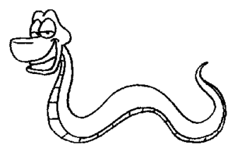 333x216 Black And White Snake Clipart