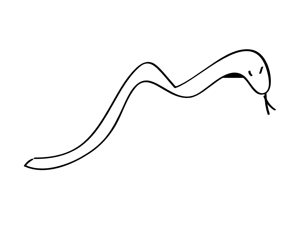 999x766 Snake Black And White Clipart