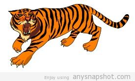 275x165 Clip Art Of A Tiger