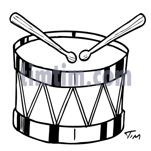 487x487 Drawn Instrument Snare Drum