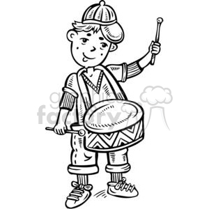 300x300 Royalty Free Boy Playing The Snare Drum 381518 Vector Clip Art