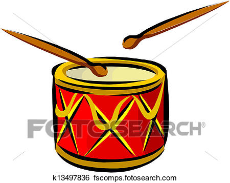 450x357 Clip Art Of Drum And Drumsticks K13497836