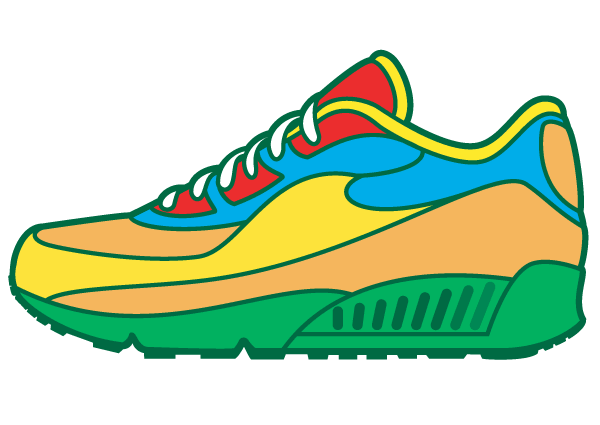 600x425 Sneaker Vector Free Clipart Image