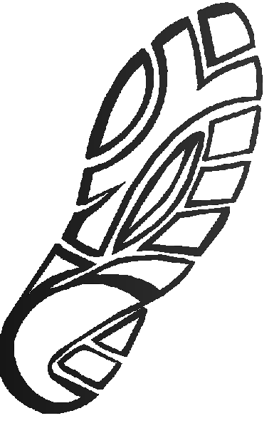 392x601 Sneaker Footprint Clipart