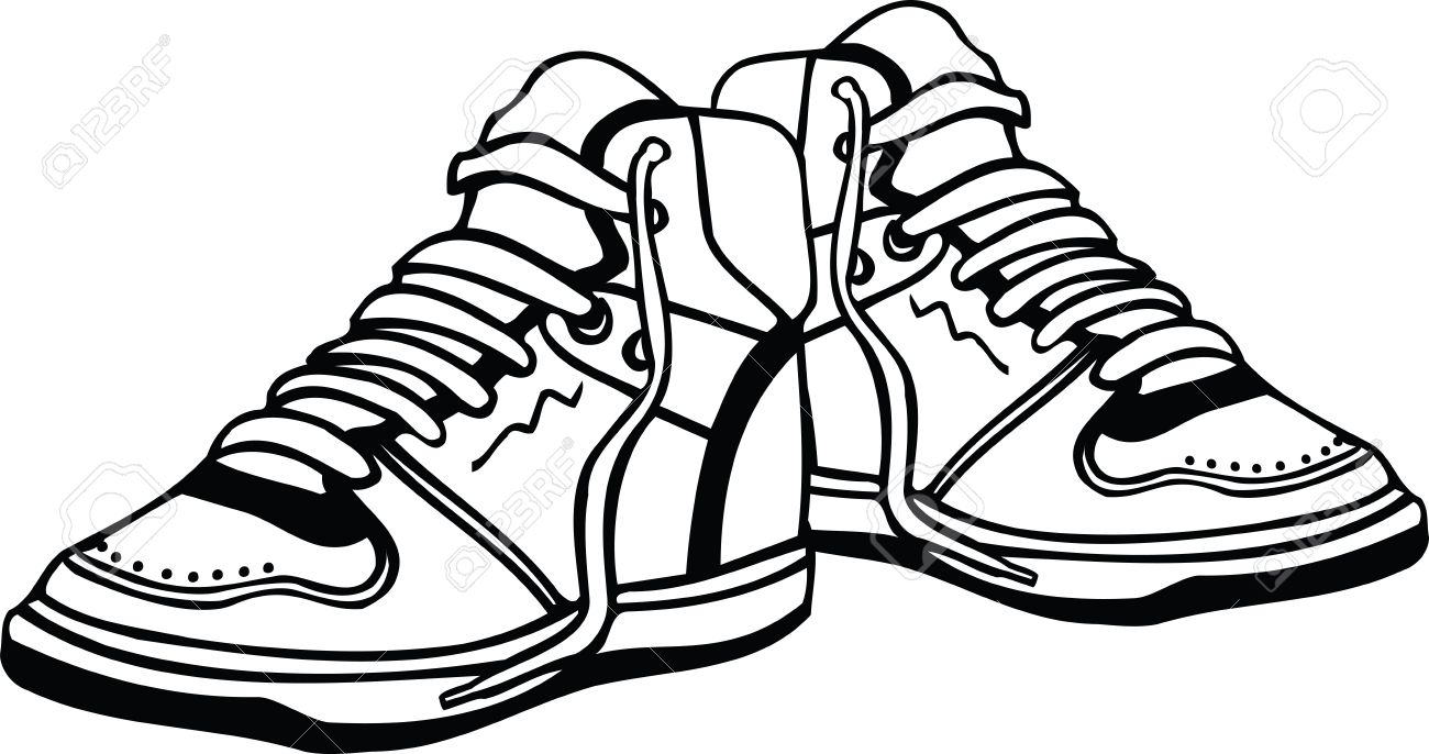 1300x686 Sneakers Clipart Vector
