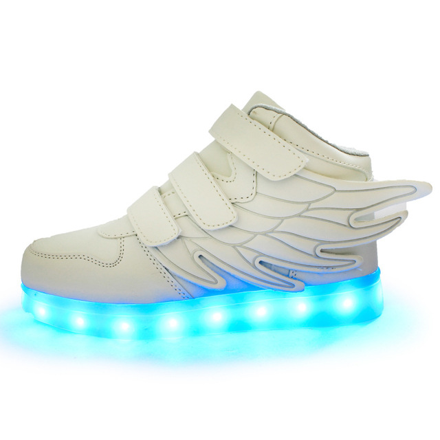 640x640 Children Luminous Angel Wings Sneakers Kids Led Light Shoes Casual
