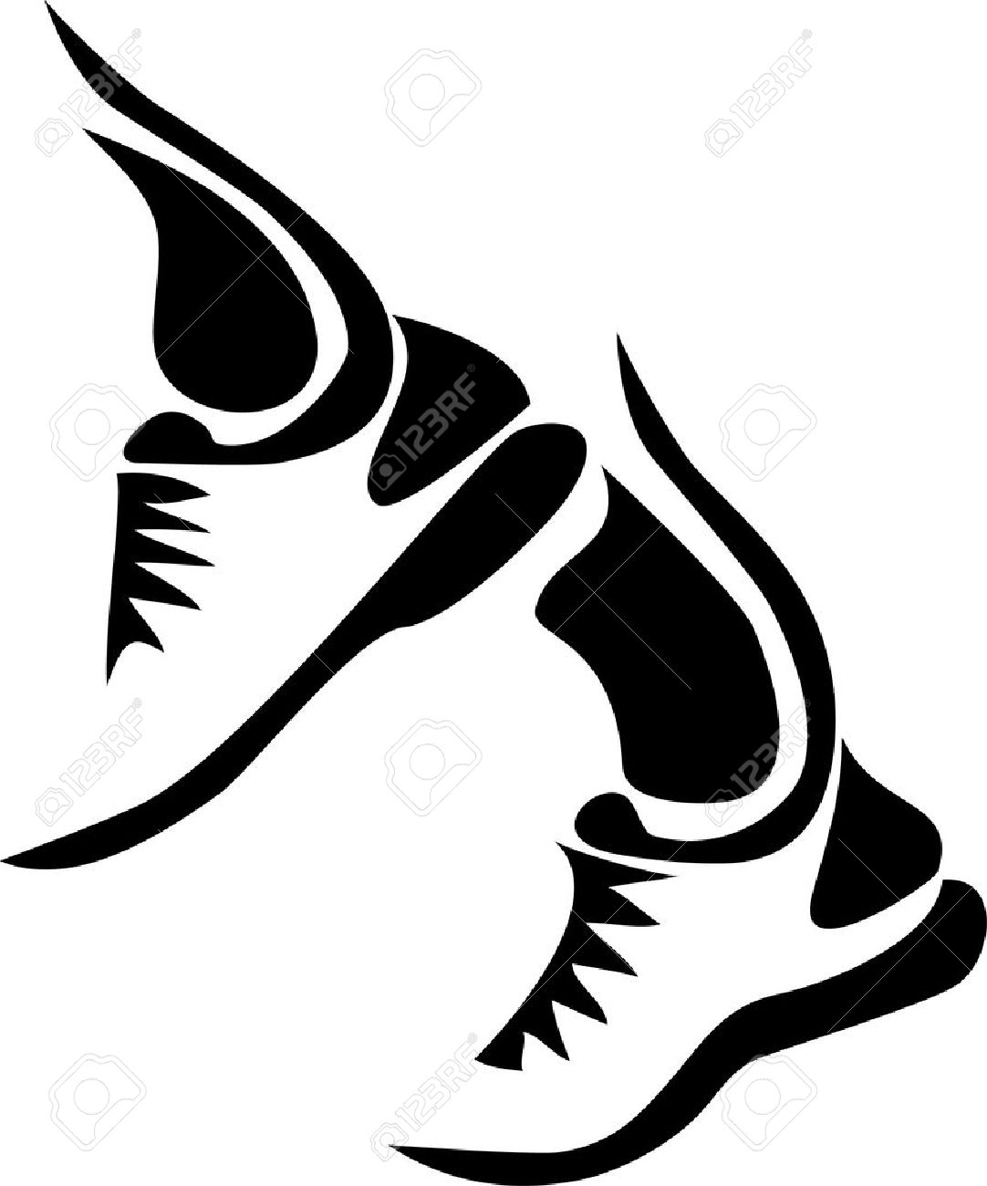 1082x1300 Stylized Running Shoes Royalty Free Cliparts, Vectors, And Stock