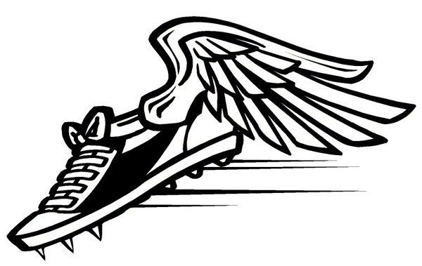600x379 Track Shoe Track Clip Art Shoe With Wings Free 6