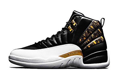 395x270 Air 12 Retro Zping Ampreg Wings Whitelack Gold Basketball Shoes