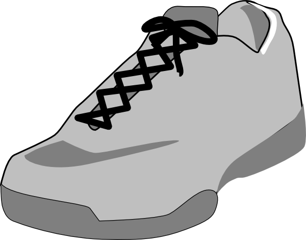 600x470 Shoe Outline White Clip Art
