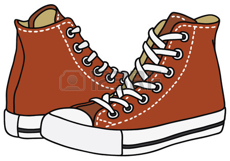 450x315 Hand Drawing Of A Red Sneakers Royalty Free Cliparts, Vectors,