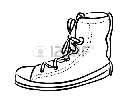 450x360 Sport Shoes ,hand Drawing, Vector Icon Royalty Free Cliparts