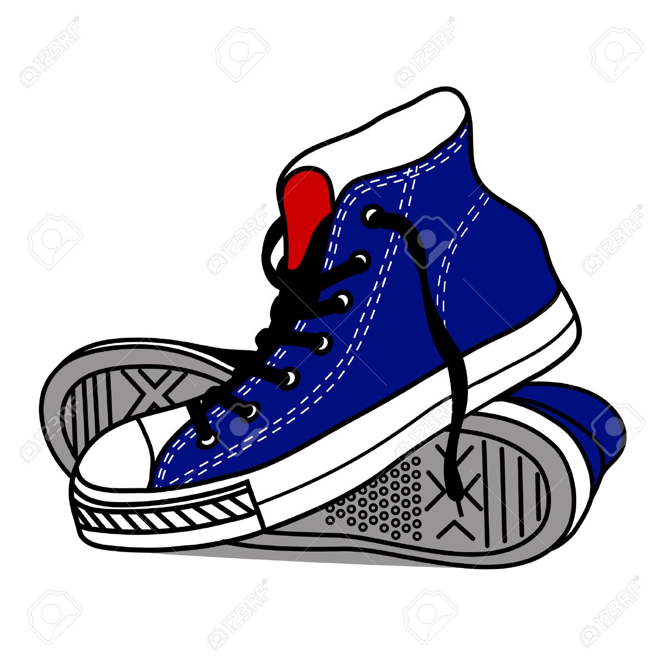 1300x1300 Drawing Old Athletic Shoes Royalty Free Cliparts, Vectors,