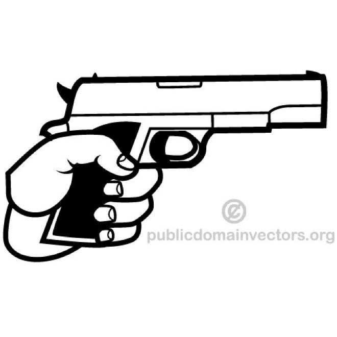 660x660 Handgun Vector Clip Art