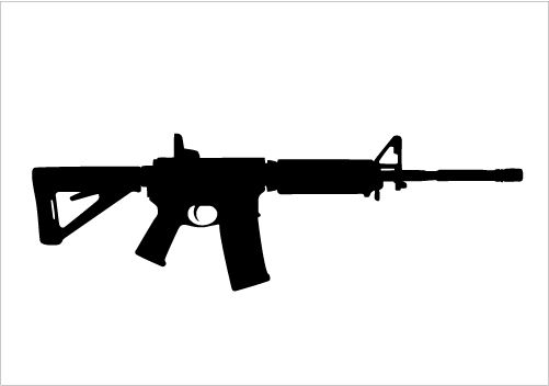 501x352 Assault Rifle Clipart Gun Silhouette
