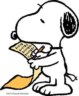 333x403 Snoopy Clipart Writing