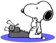 221x170 Snoopy Clipart Typing
