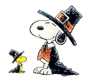 318x271 Snoopy Thanksgiving Clip Art