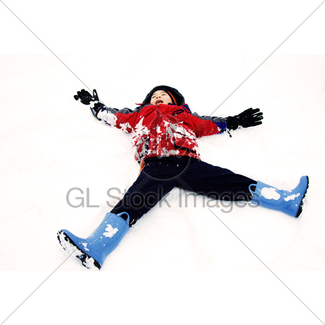 325x325 Making Snow Angel Gl Stock Images