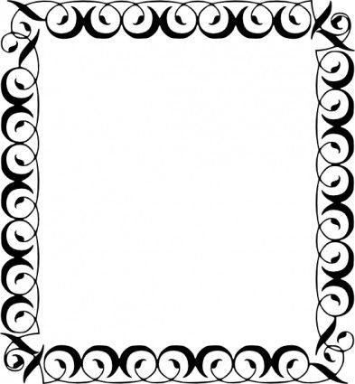 393x425 Snowflake Clip Art Border Archives