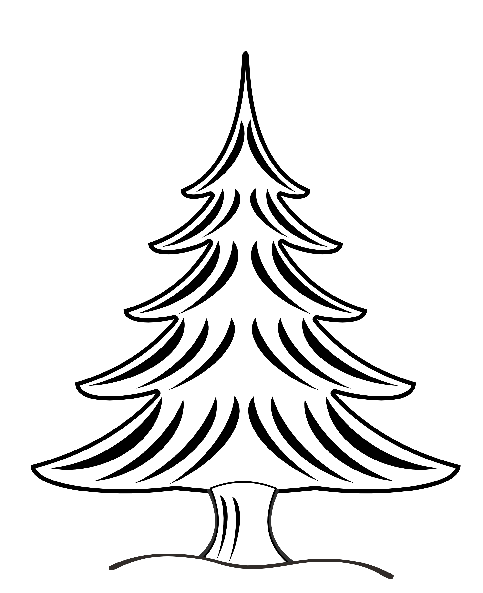 1979x2430 Christmas Tree Black And White Snow Christmas Tree Clipart Black
