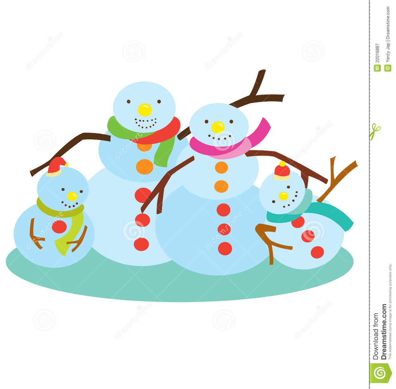 1325x1300 Clipart Snowman Family