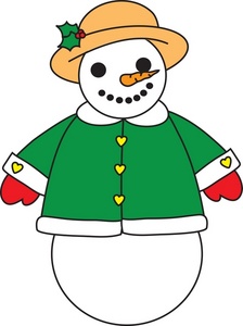 224x300 Free Snowwoman Clipart Image