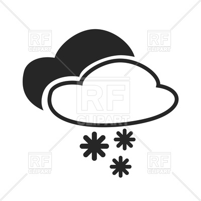 400x400 Severe Thunder With Snow Icon Royalty Free Vector Clip Art Image